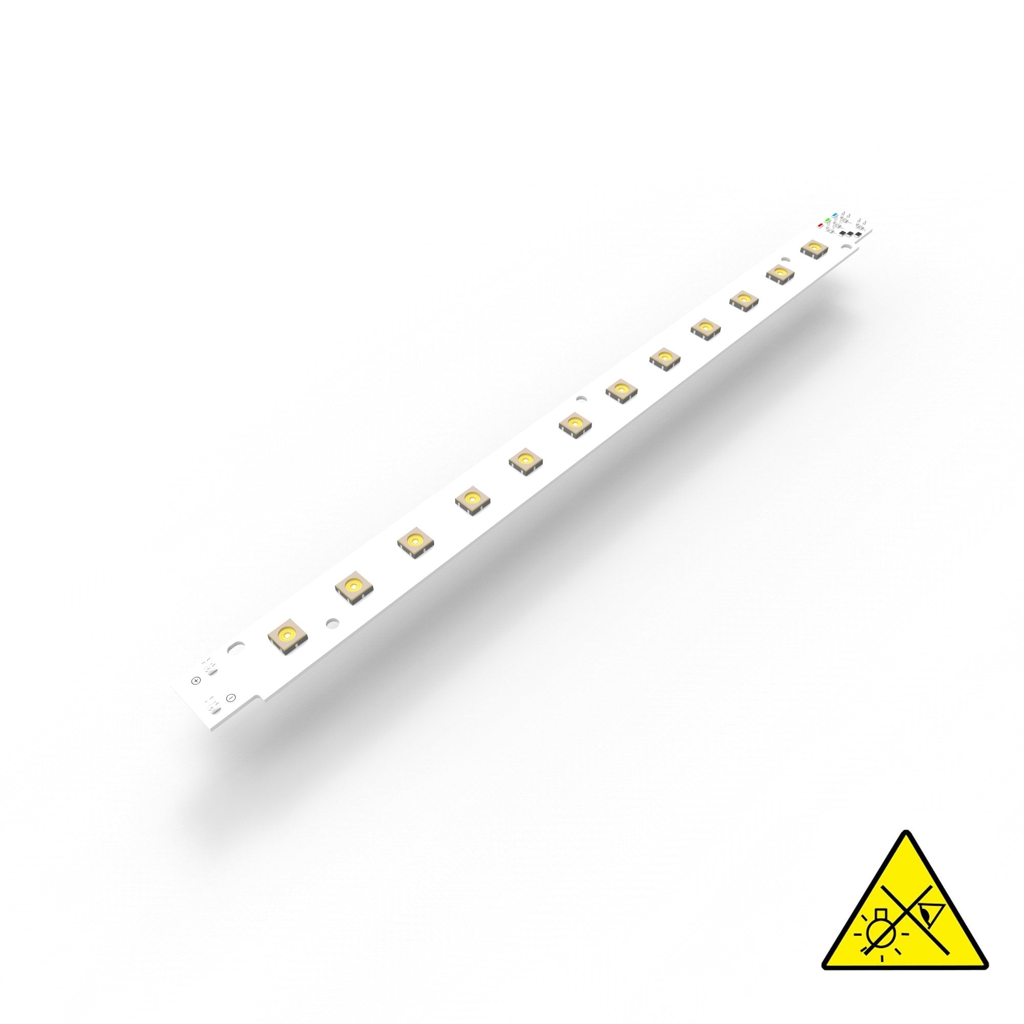 Violet UVA Nichia NCSU434B LED Strip 330nm 12 LEDs 1200mW 28.1cm 1050mA 21W