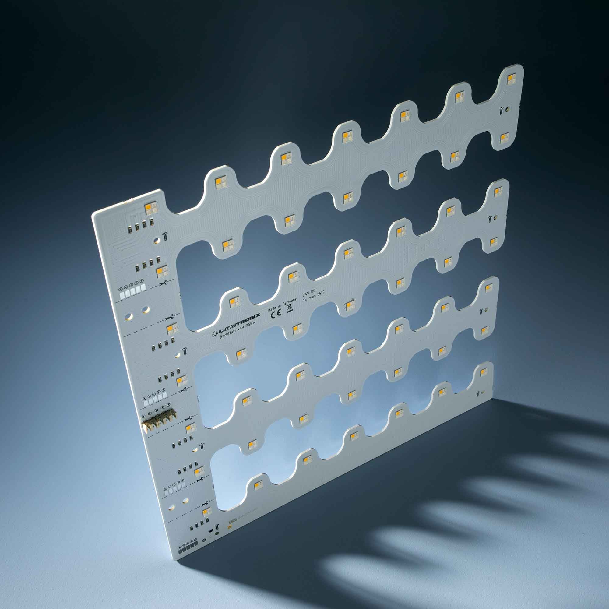 BackMatrix-49-3080 Nichia LED Module RGBW 4000K 4300lm 196 LEDs 24V 58W 120° 28x28cm (54000 lm/sqm)