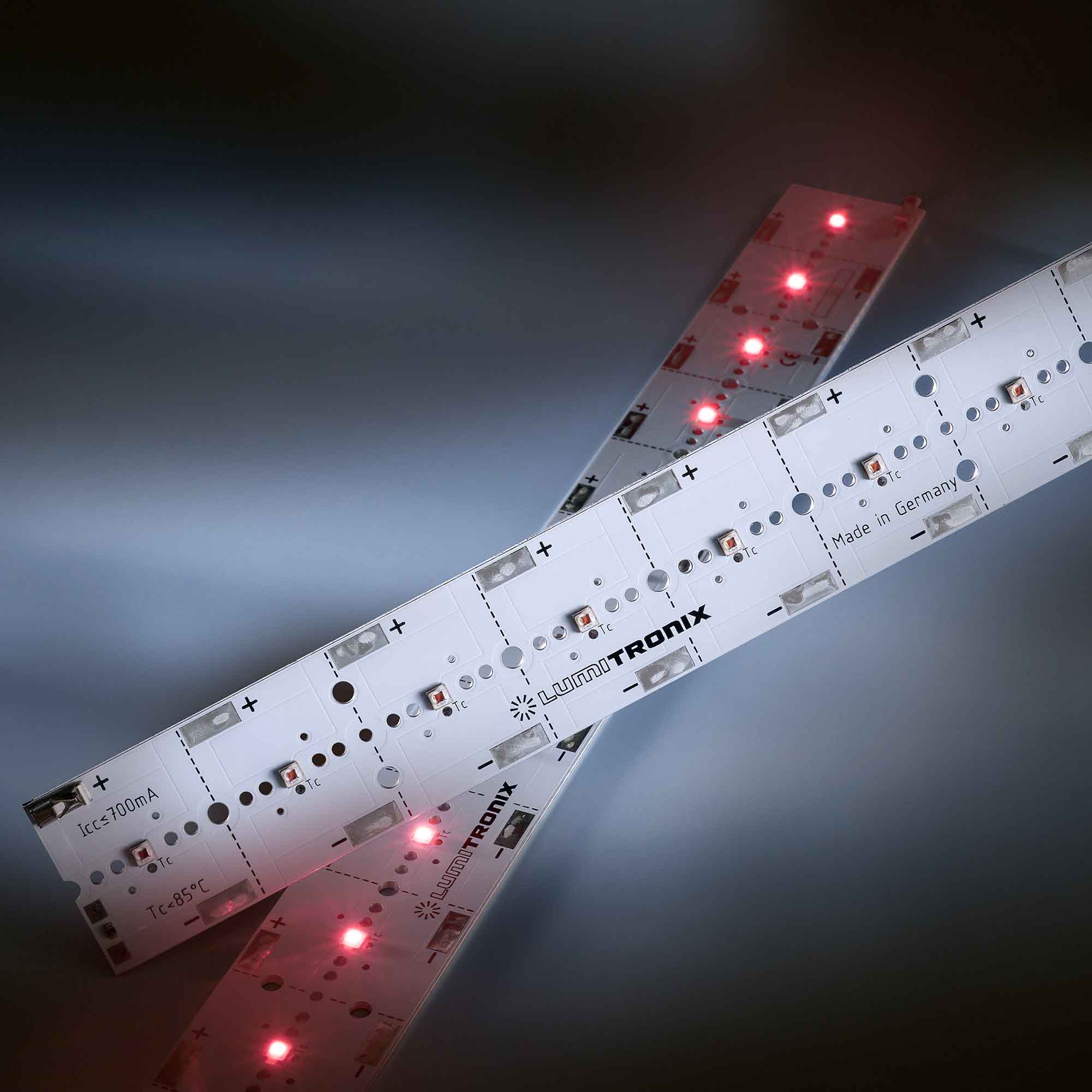 Módulo LED PowerBar V3 Aluminio Rojo intenso 730nm 700mA 12x Osram Oslon SSL LEDs 29cm