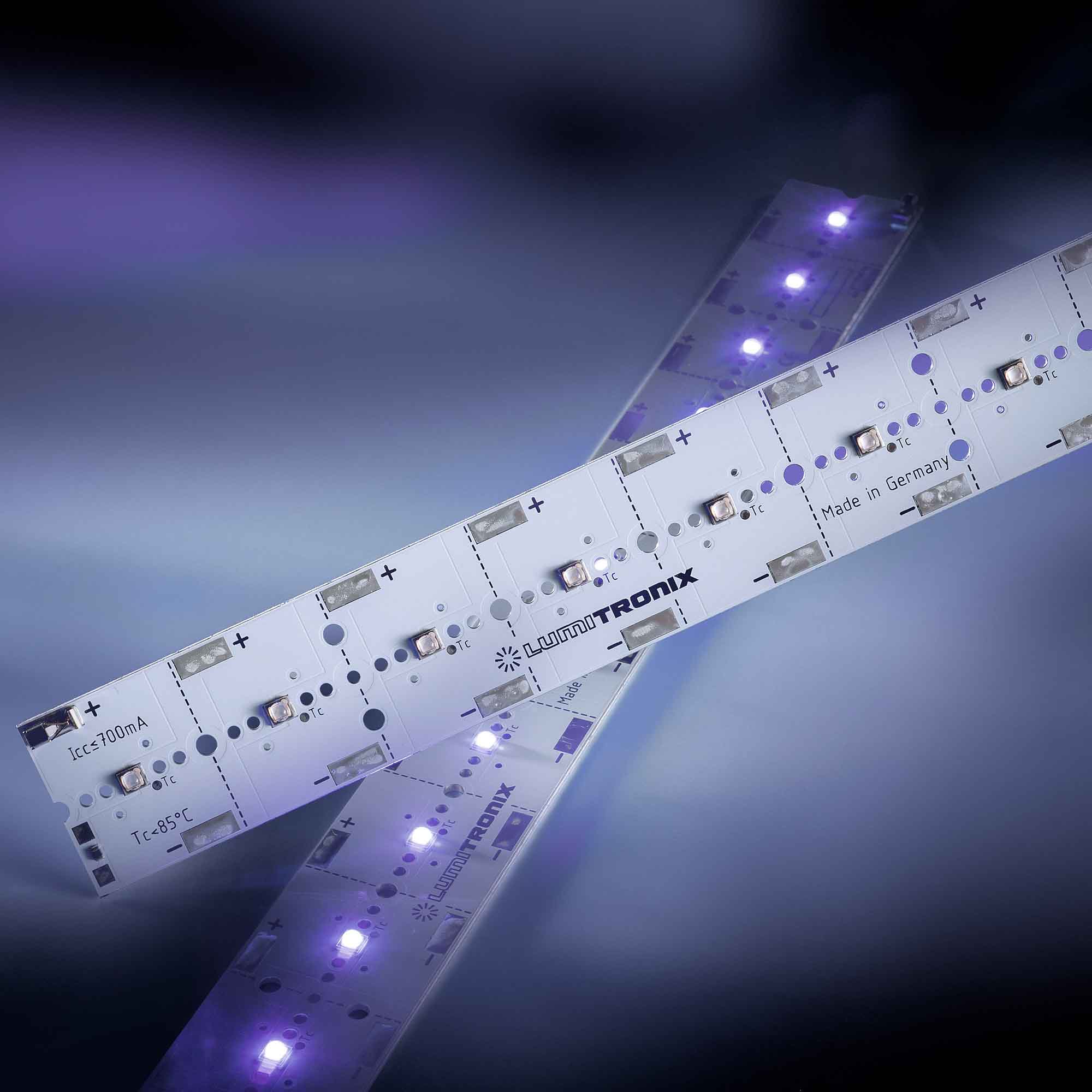 Módulo LED PowerBar V3 Aluminio UV 385nm 16080mW 700mA 12x Nichia 119 LEDs 29cm