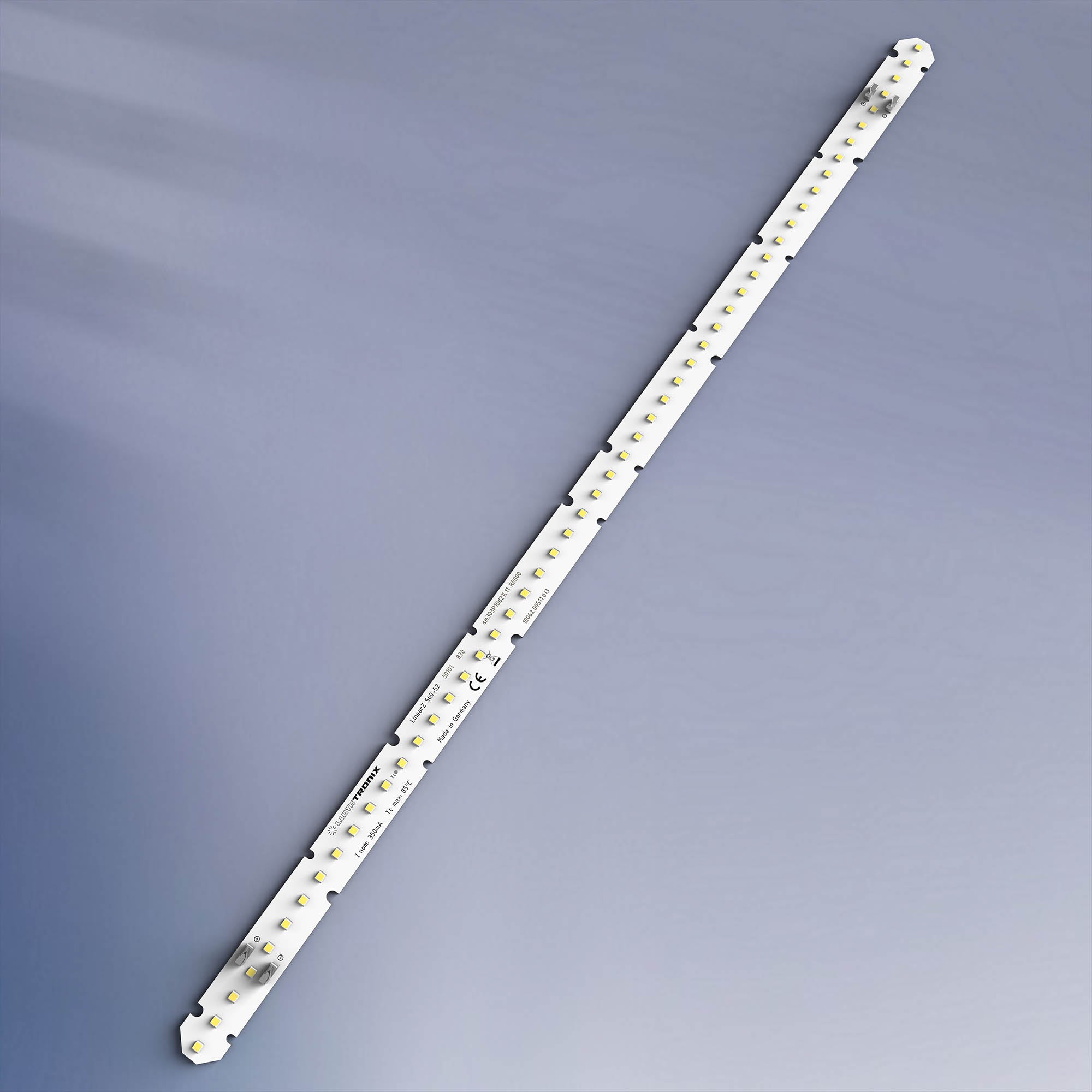 LumiBar-56-3095 Nichia H6 LED Strip Zhaga Cold White 5000K CRI95 2145lm 350mA 36.8V 12.9W 56cm (3840lm/m  23W/m) - view 2