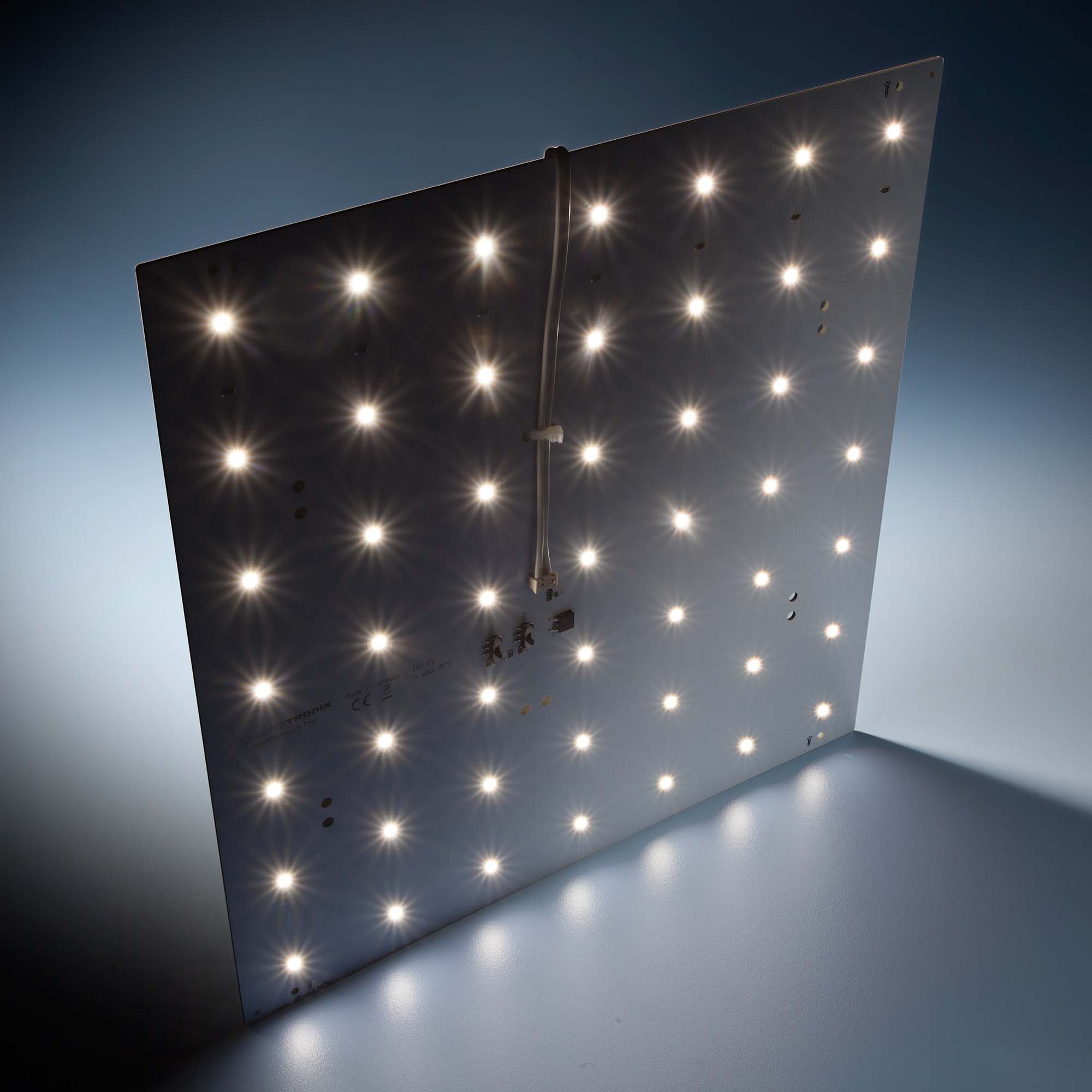 BackMatrix-49-3080 Módulo LED Nichia blanco puro CRI80 4000K 3200lm 49 LEDs 24V 21,2W 120° 29x29cm (38000 lm/m²)