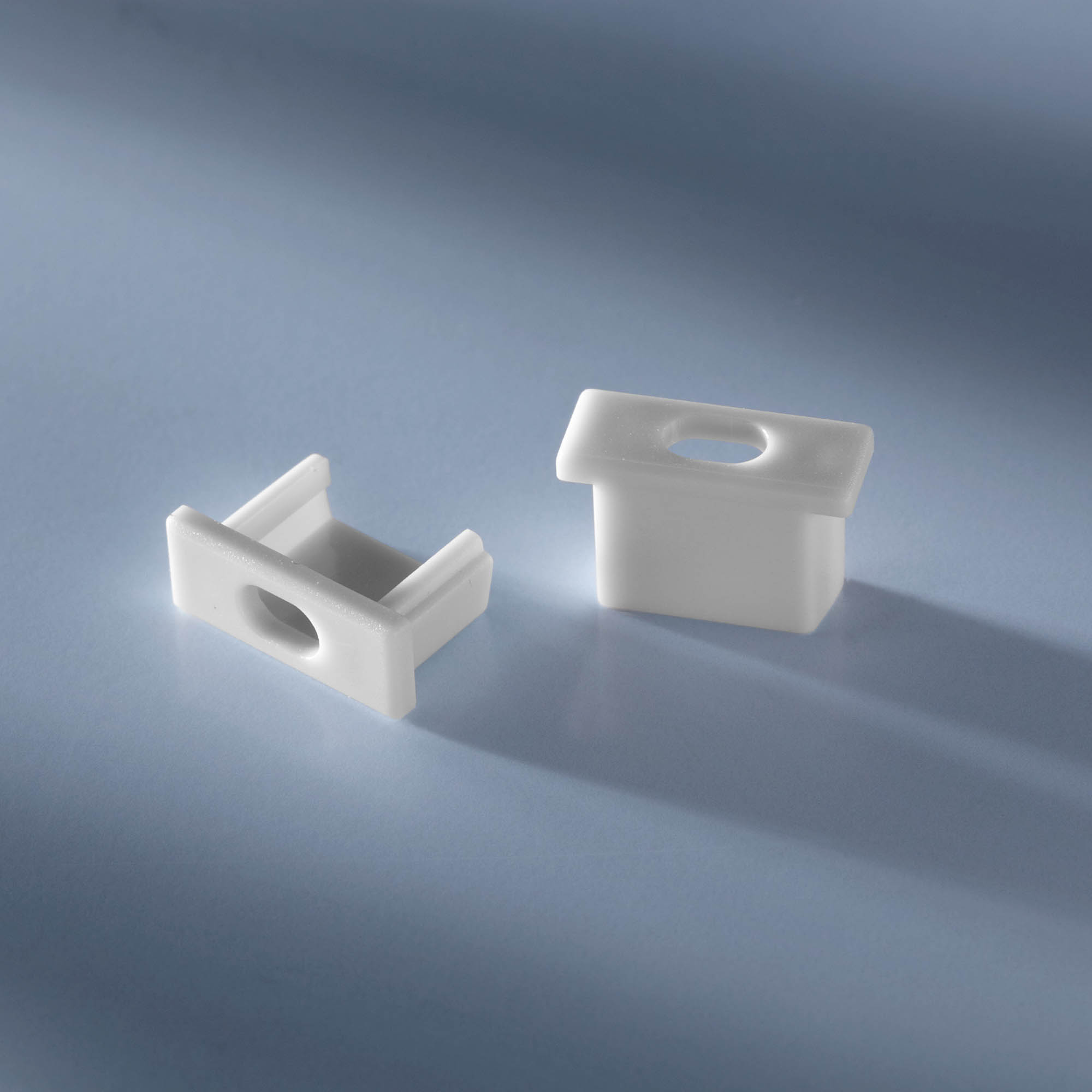 Tapa de extremo abierta para Aluflex Perfil de aluminio para tiras LED de baja altura 1020mm