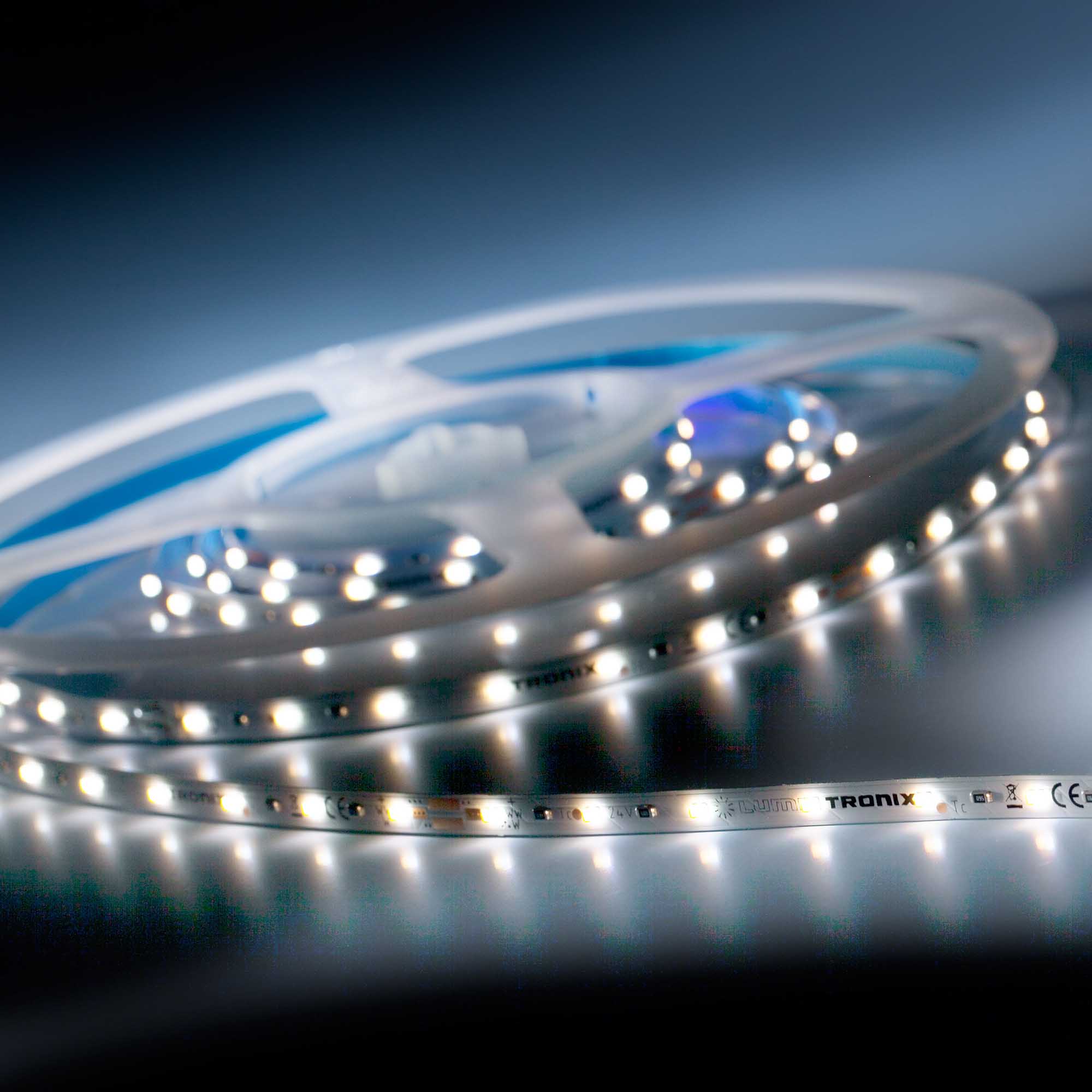 SlimFlexTW-2090 Nichia tira LED Blanco sintonizable 2700-6500K 2140lm 24V 140 LEDs/m Bobina de 2m (985+1070lm/m)