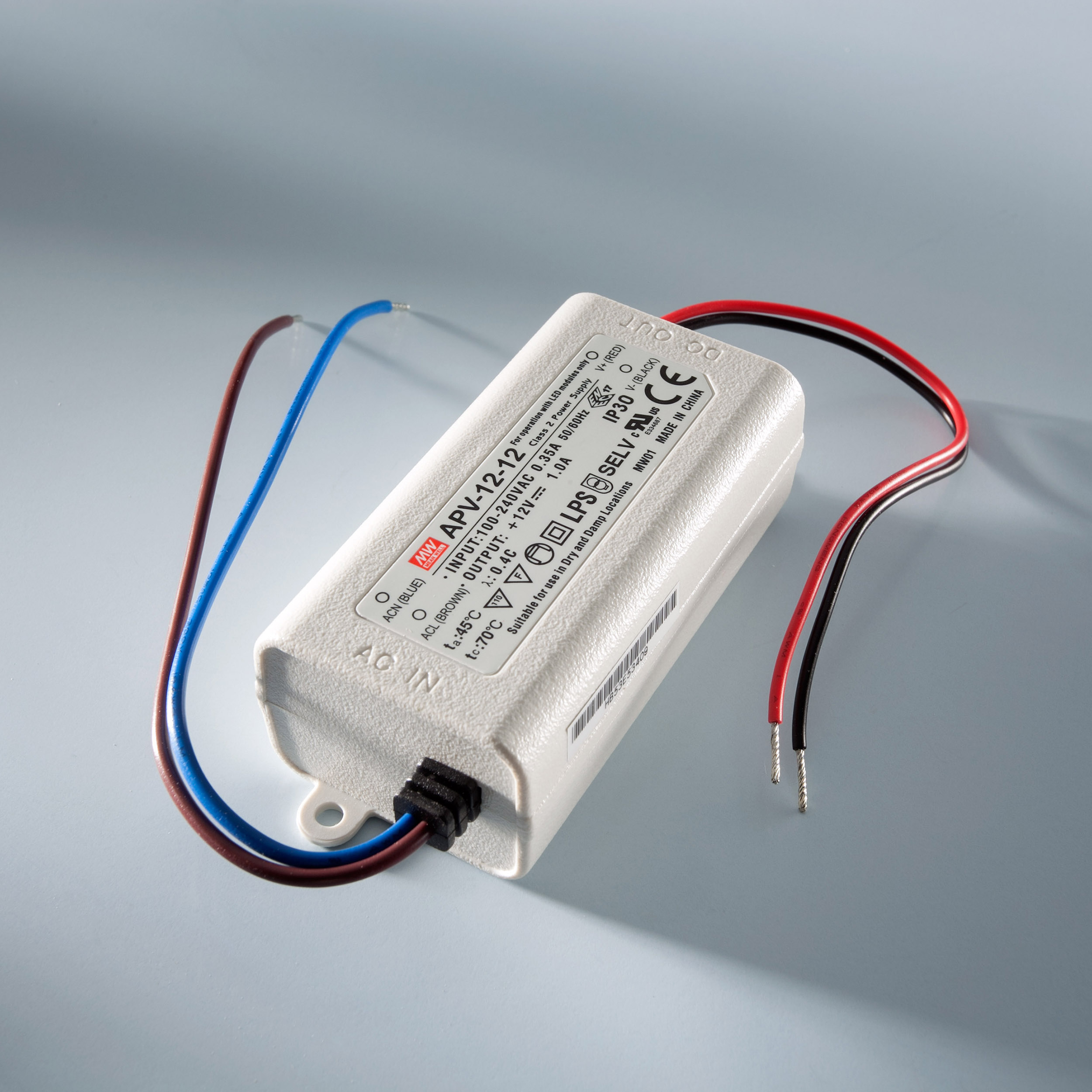 MEAN WELL transformador de tensión constante APV-12-12 IP20 230V a 12V 1A 12W