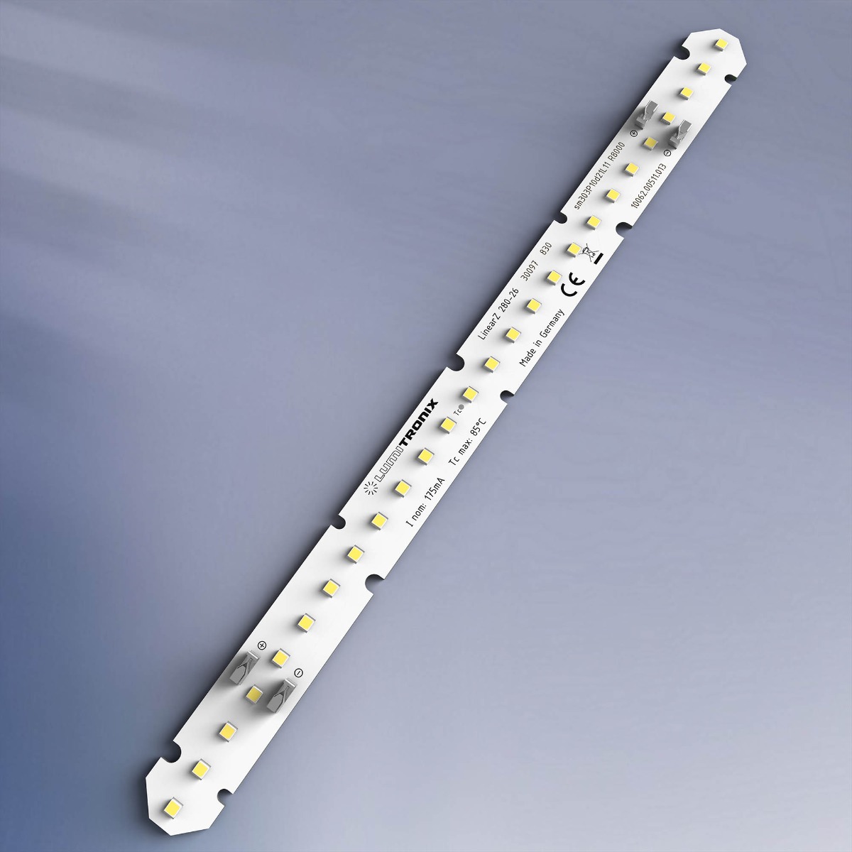 Tira LED Configurable Nichia LumiBar-26-3098+ Zhaga L28W2 Blanco CRI 70-99 1800-7800K 175mA 26 LEDs 28cm (4500lm/m)