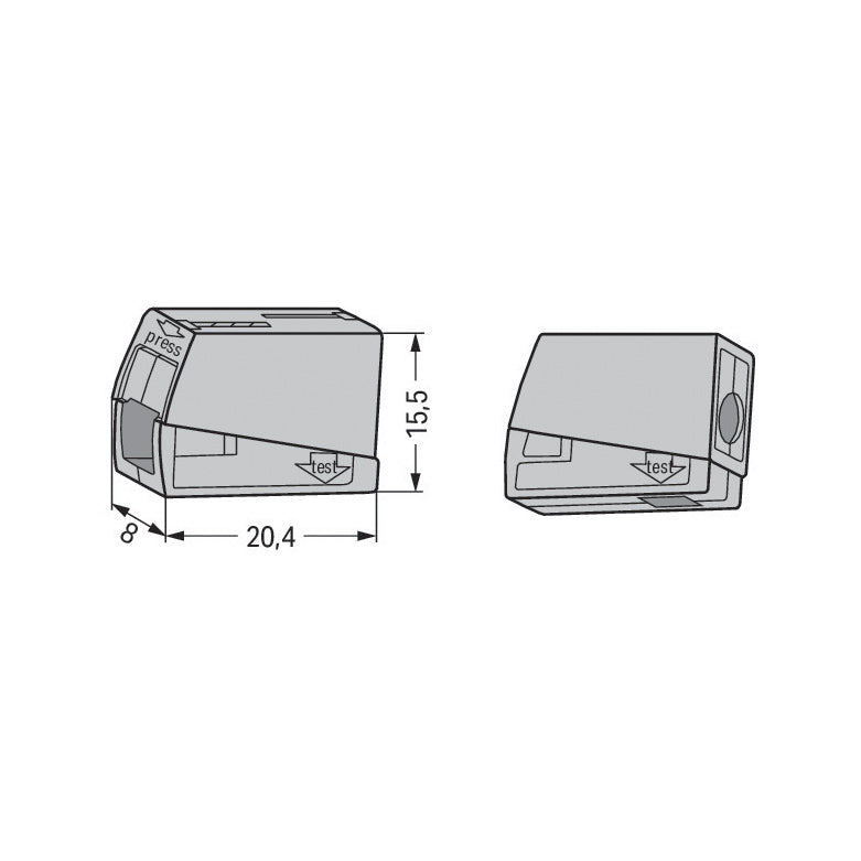 Wago 224-101 Lighting Connector 1-pin - view 2