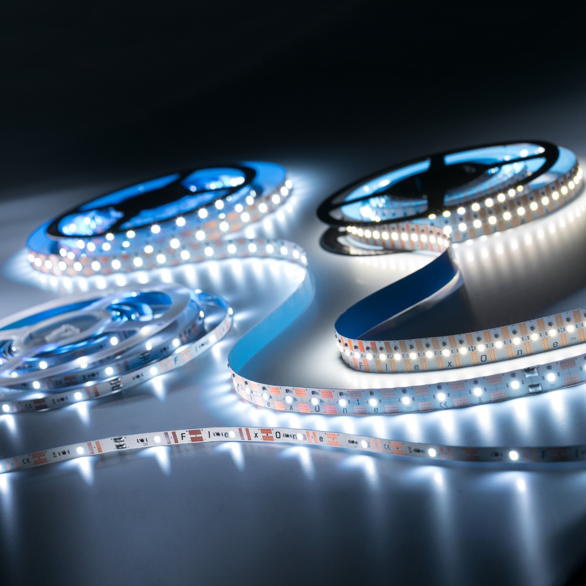 FlexOne3080 Samsung tira LED blanco puro 4000K 12875lm 12V 50 LEDs/m 5m bobina (2575lm/m 30W/m)