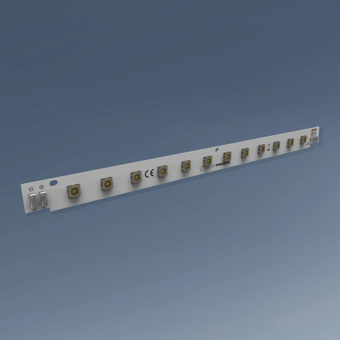 Violeta Módulo LED Configurable Nichia UVC UVB Lineal 12 x Nichia LEDs 280-308nm 744-2400mW