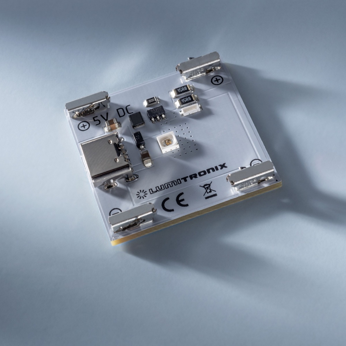 Módulo LED violeta UVC 275nm 3,5mW USB-C 30x30mm 5V